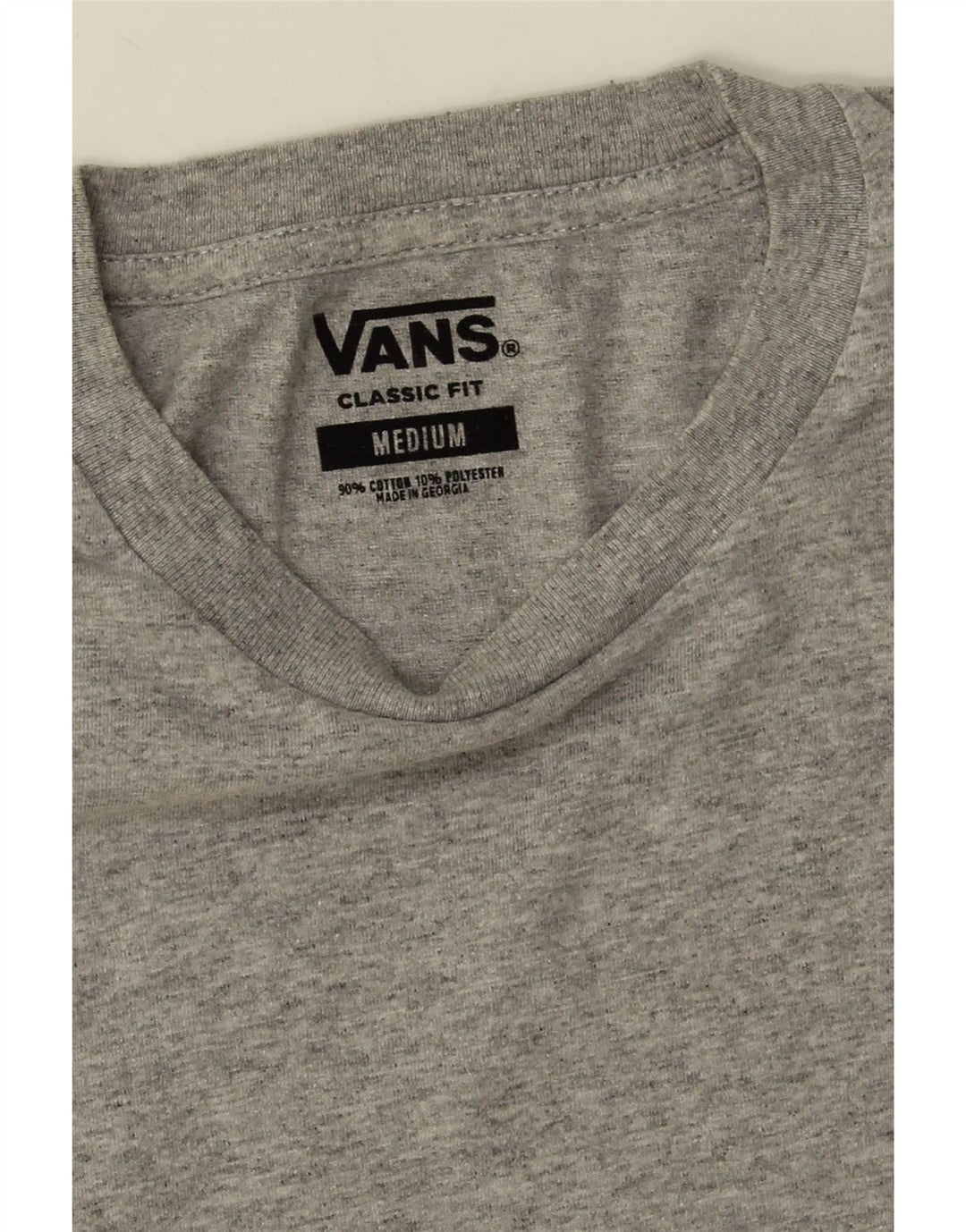 Vans Hombre Classic Fit Camiseta Top Algodón Gris Medio