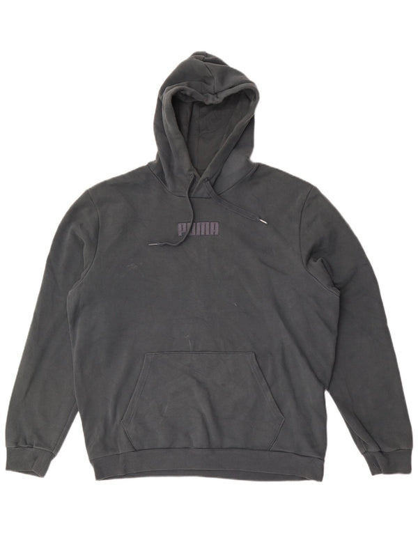Puma Mens Graphic Hoodie Jumper Large Green Cotton