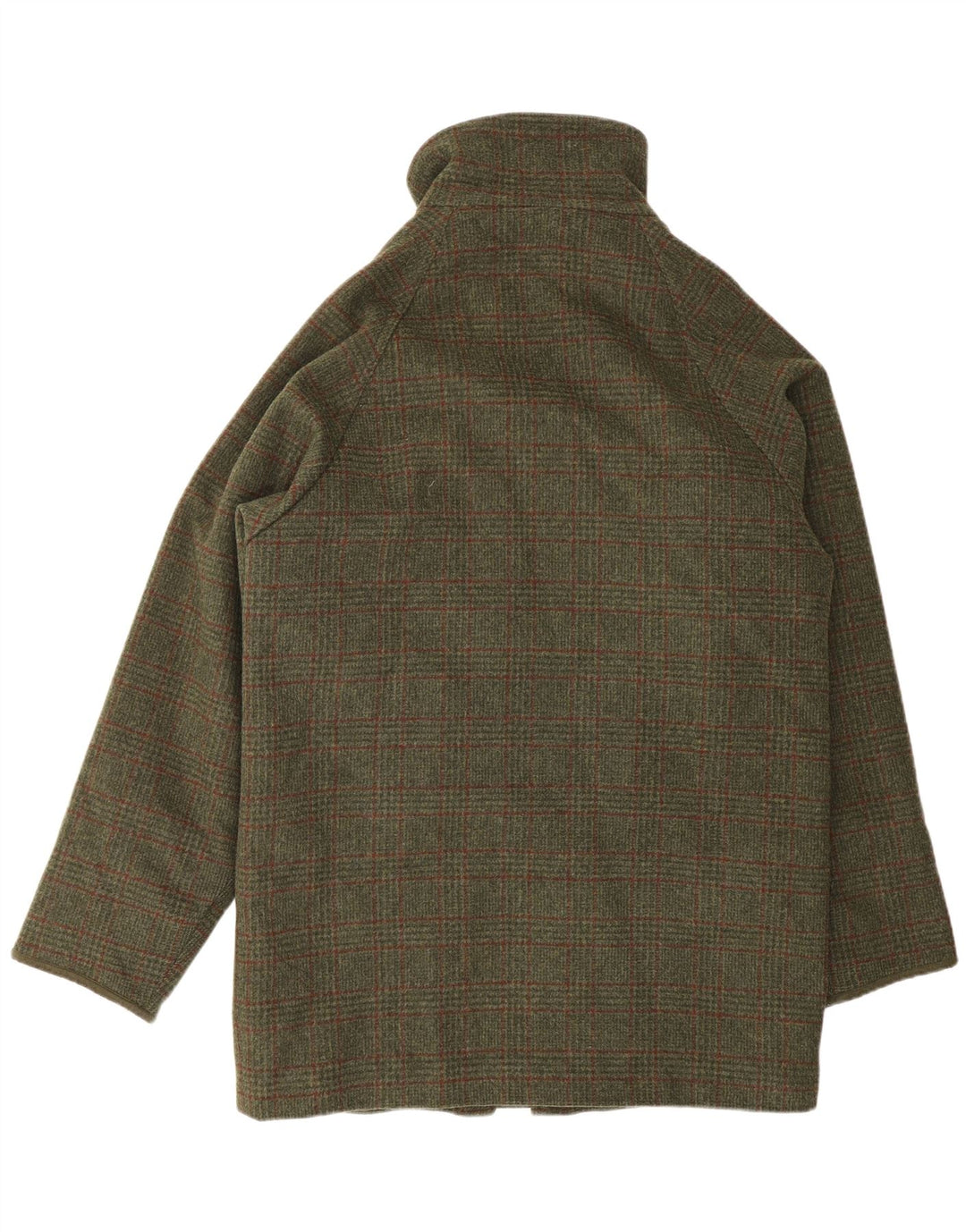 Chaqueta utilitaria para hombre Barbour UK 38 Lana a cuadros caqui mediana