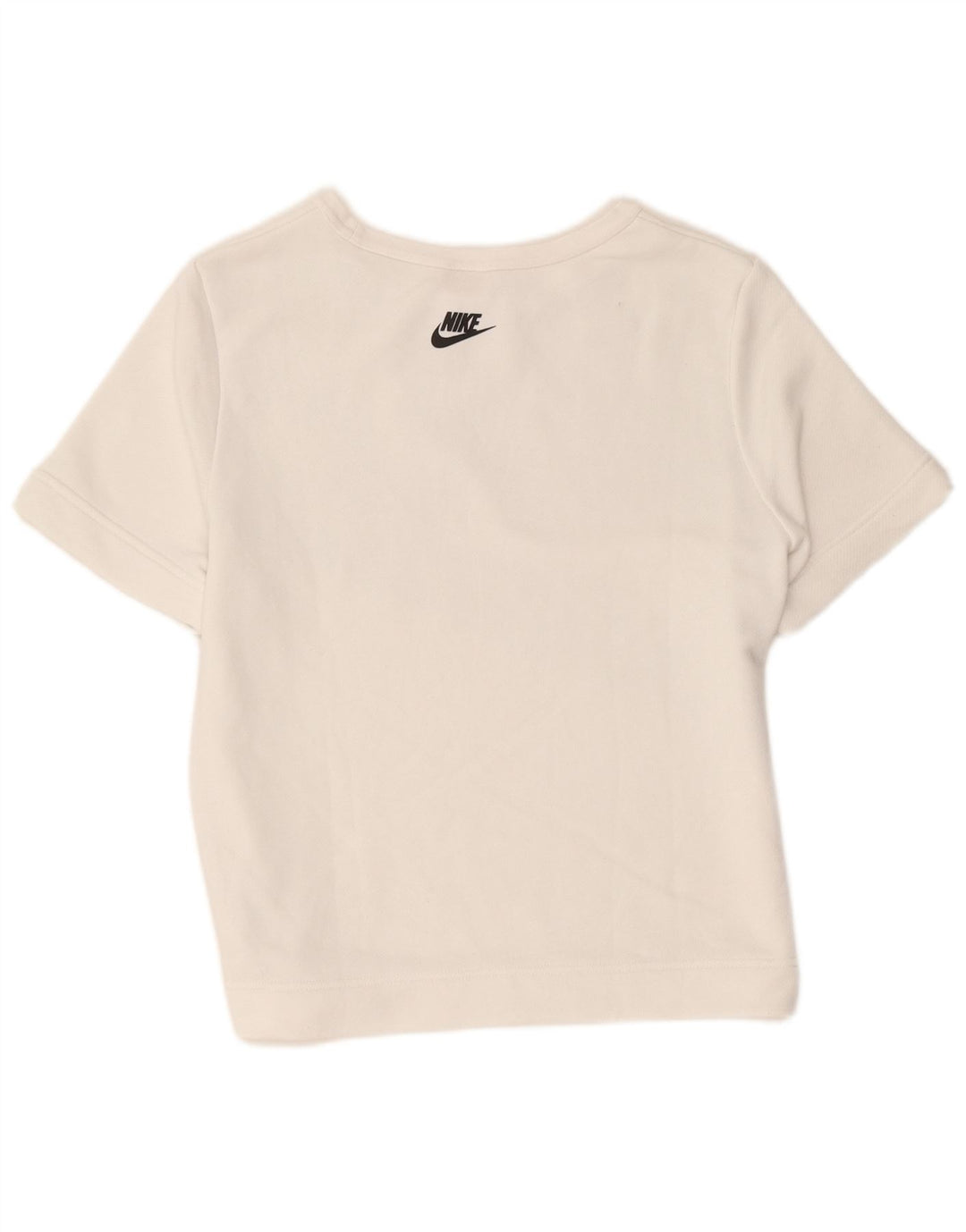 Nike - Sudadera gráfica de manga corta para mujer, talla 40, color blanco