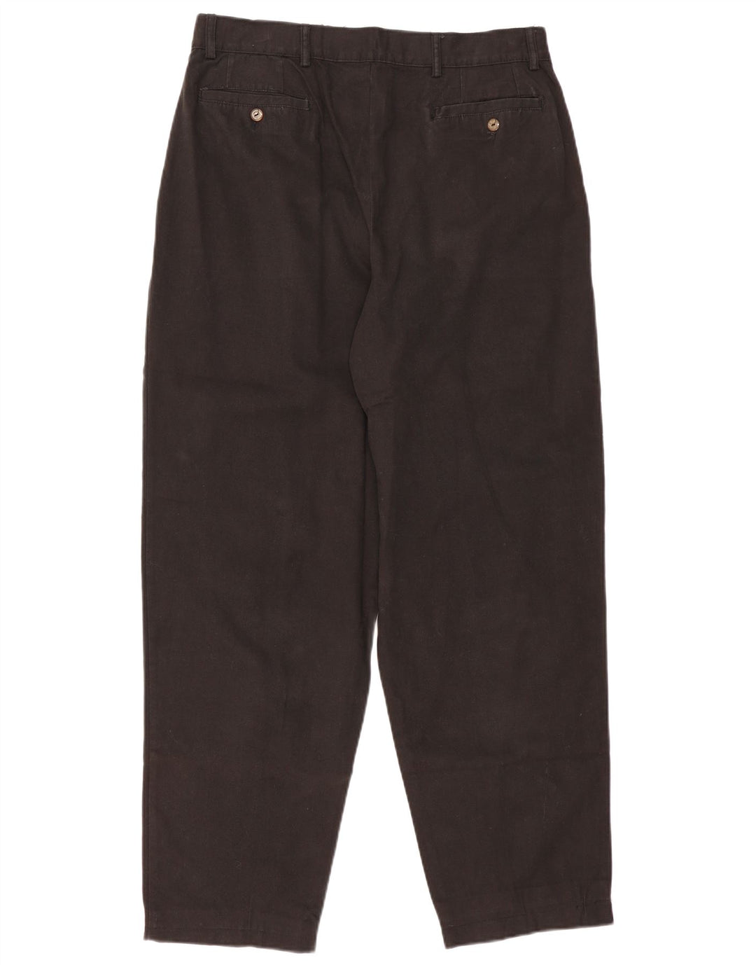 CASA BLANCA Pantalón chino con pinzas para hombre W34 L31 Algodón negro