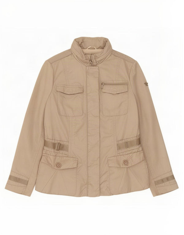 Dek'Her Chaqueta utilitaria con capucha para mujer ES 40 XL Poliamida beige
