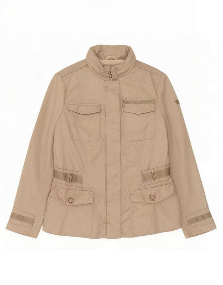 Dek'Her Chaqueta utilitaria con capucha para mujer ES 40 XL Poliamida beige