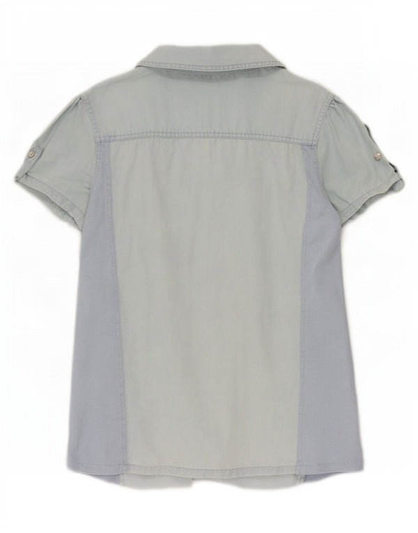 Guess Camisa Vaquera De Manga Corta Para Mujer UK 42 Medium Blue Tencel