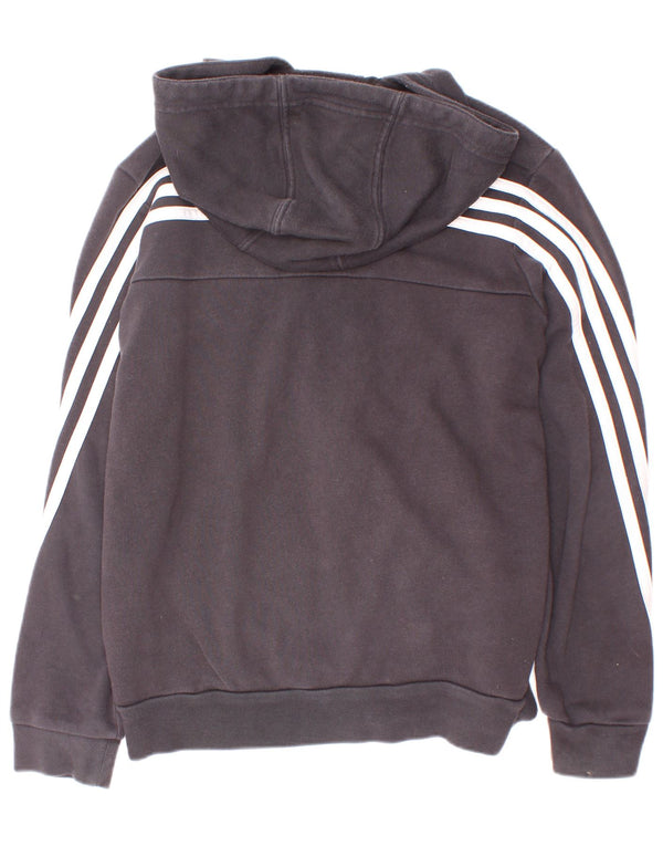Adidas Sudadera con capucha y cremallera para niños 9-10 años Gris Animal Print Algodón