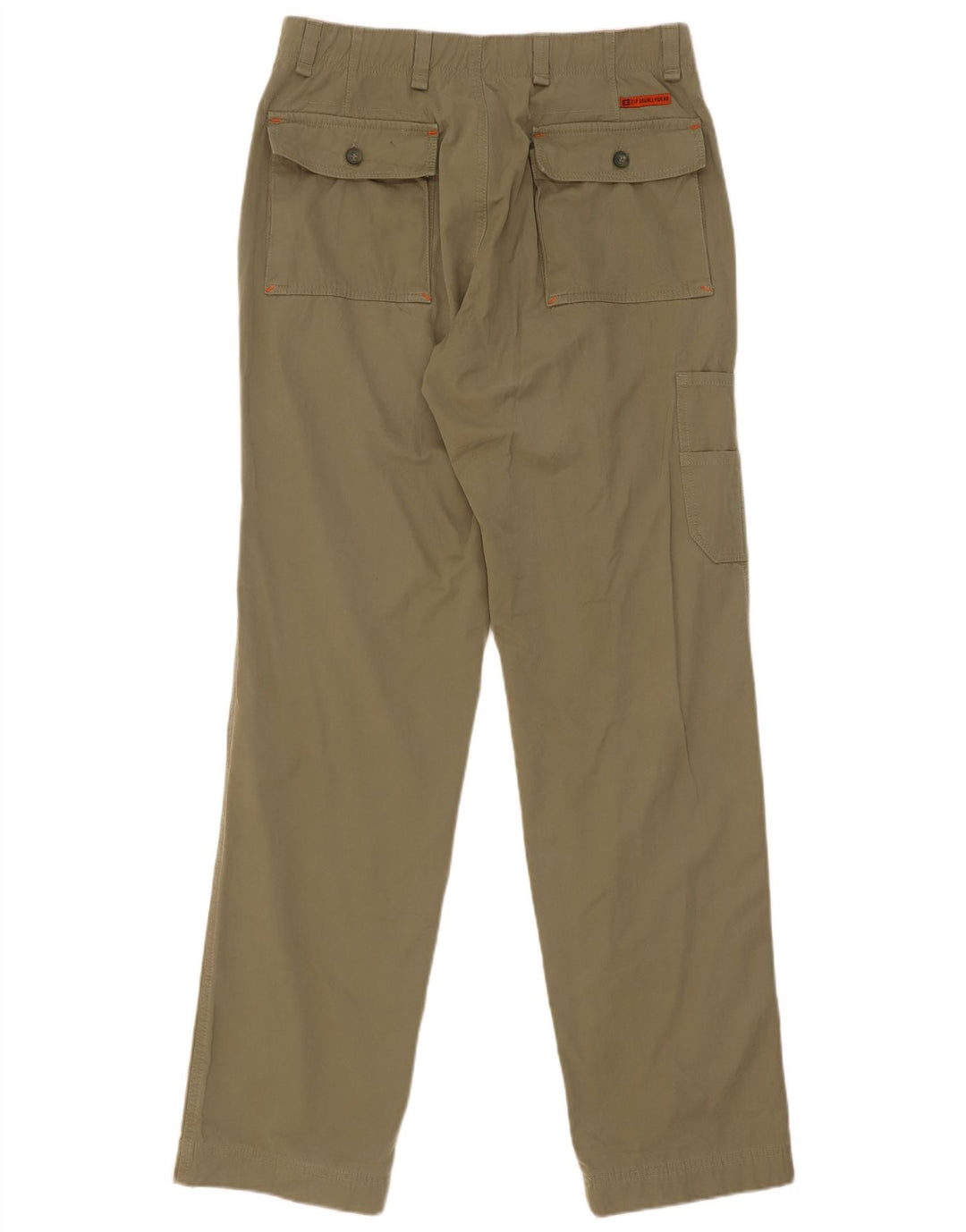 Pantalones cargo rectos con cremallera para hombre IT 48 Medium W32 L34 Algodón caqui