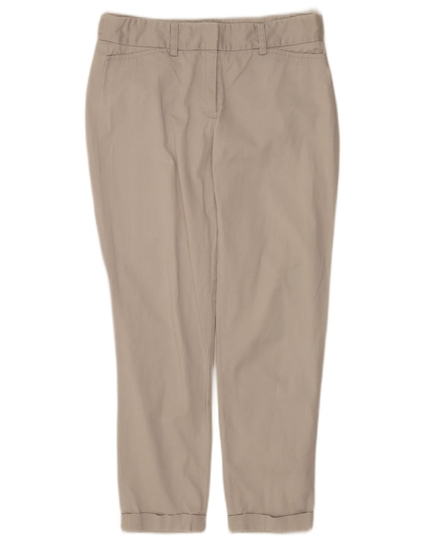 Zara Womens Slim Cropped Trousers EU 36 XS W26 L26 Beige