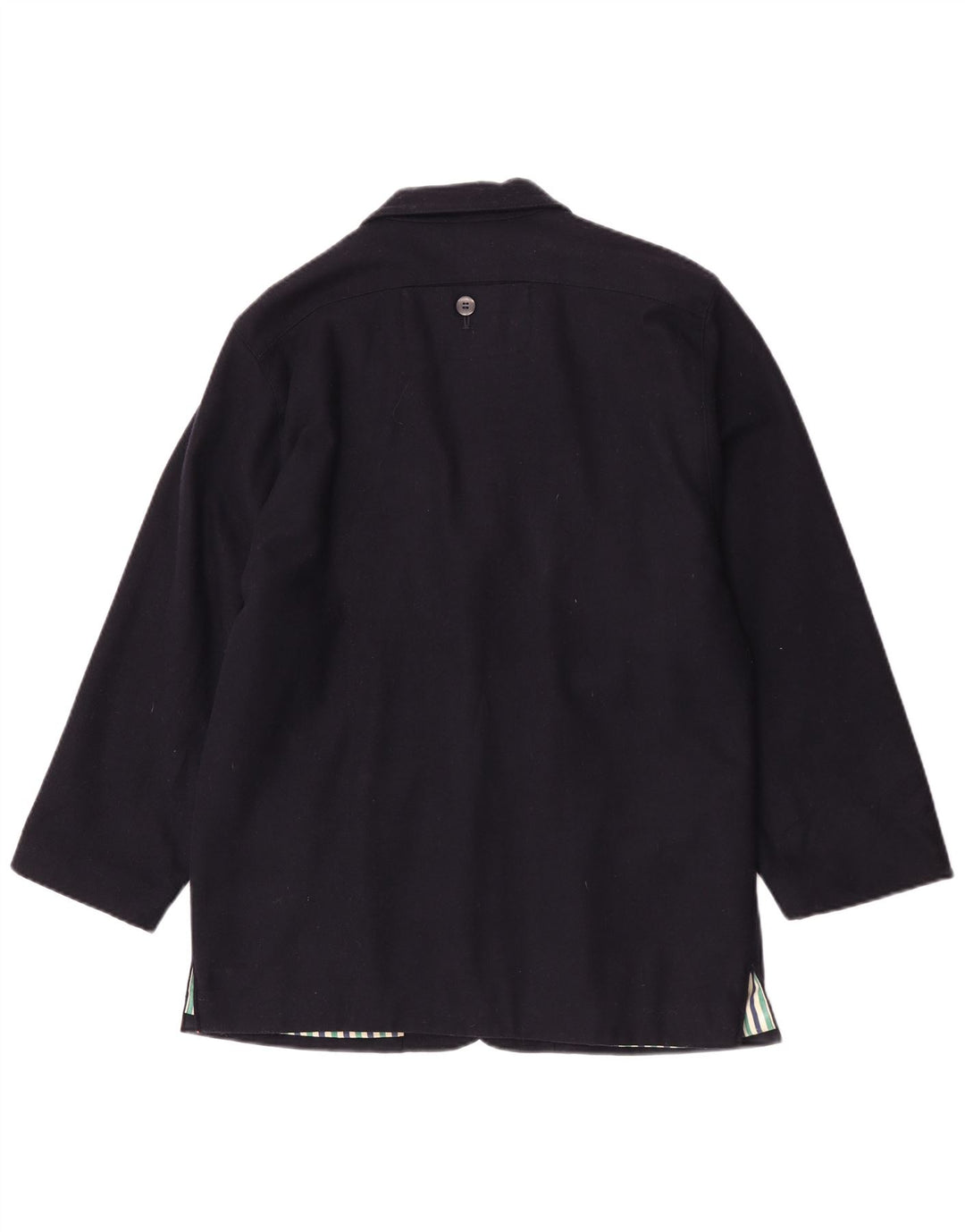 Vintage mujer 3 botones Blazer chaqueta Reino Unido 16 grande azul marino