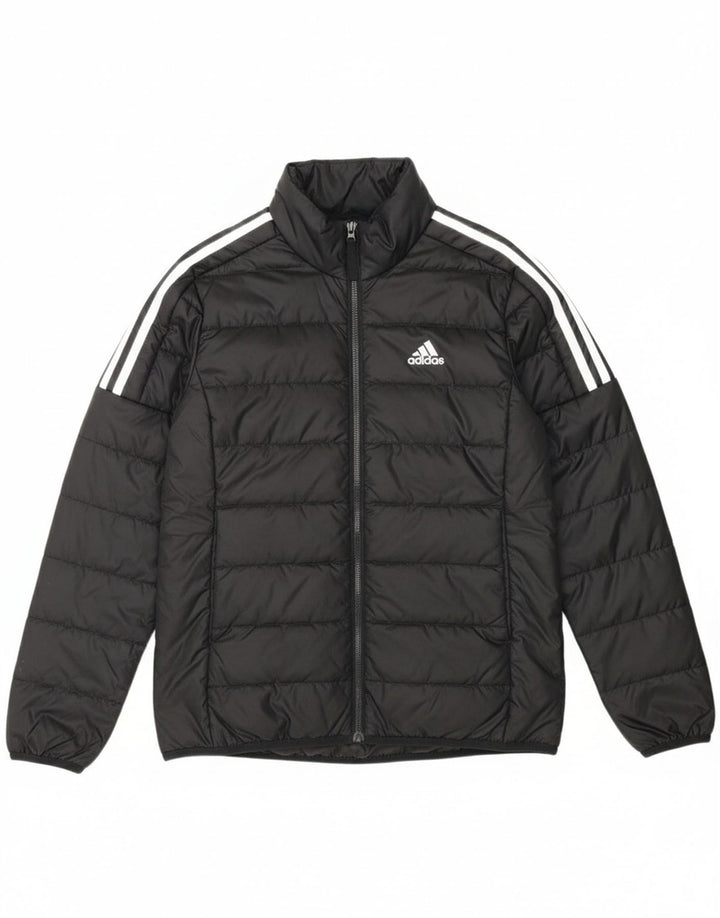 ADIDAS Womens Padded Jacket UK 10 Small Black Polyester