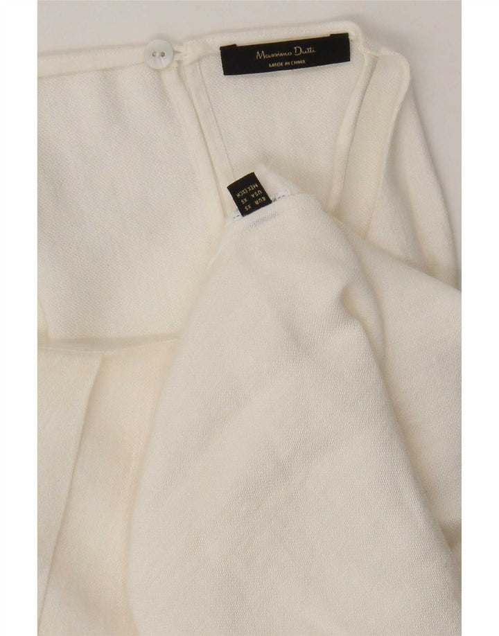 Massimo Dutti Top Halter Mujer UK 6 XS Blanco