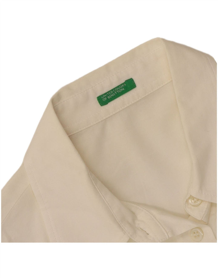 Camisa Benetton Mujer ES 42 Mediano Blanco