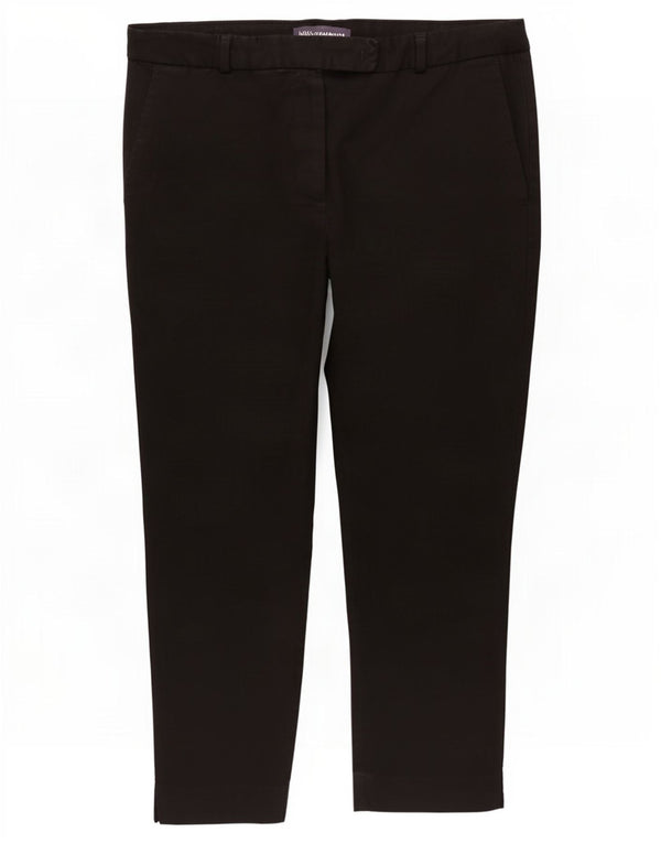 Marks & Spencer Pantalones Capri para Mujer UK 40 Large W34 L22 Algodón Negro