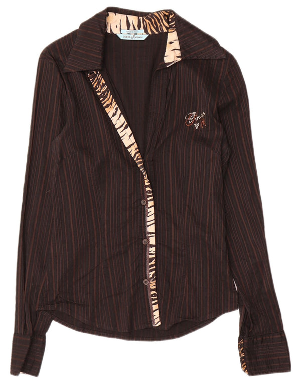 Camisa Guess By Marciano Mujer IT 42 Marrón Medio Rayas