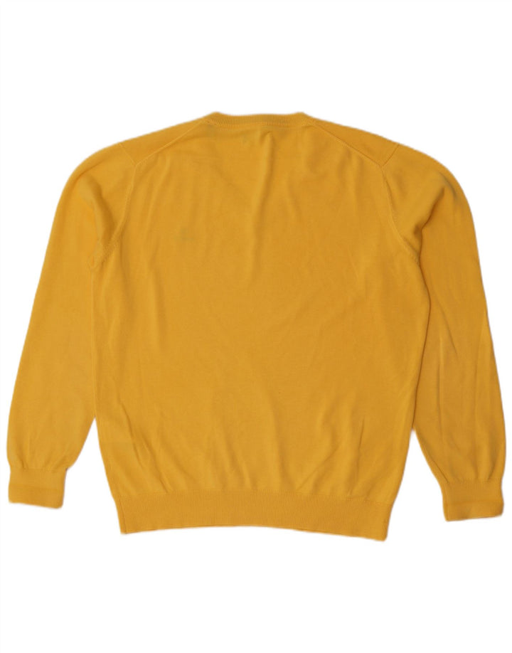 Gant Jersey Con Cuello En V De Algodón Amarillo Medio |