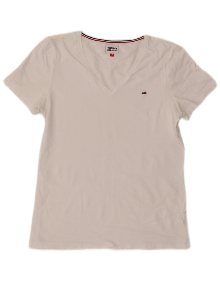 Tommy Hilfiger Camiseta para mujer Top UK 12 Medium White