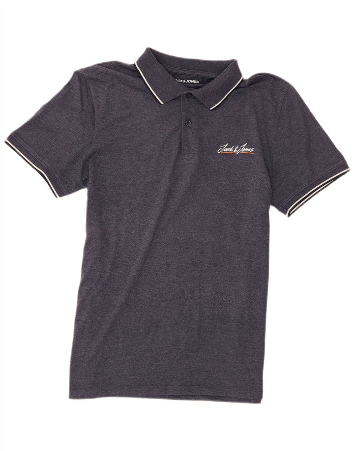 Polo Jack & Jones Hombre De Algodón Moteado Azul Marino Medio