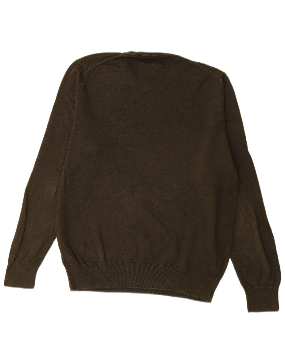 Marks & Spencer Suéter con Cuello Redondo para Hombre Algodón Caqui Medio