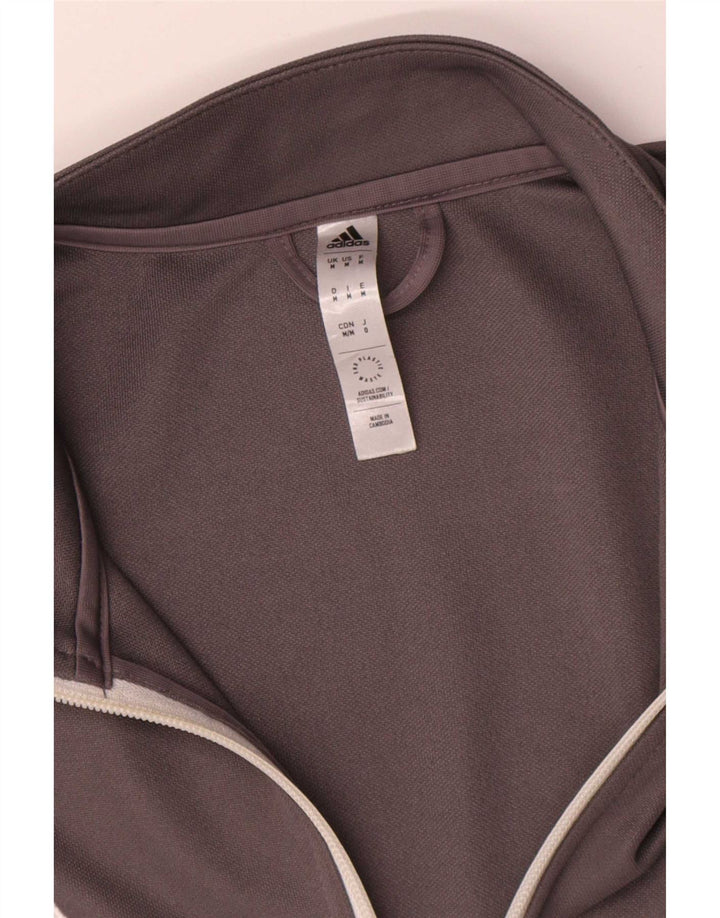 Adidas Hombre Aeroready Chándal Top Chaqueta Poliéster Gris Medio