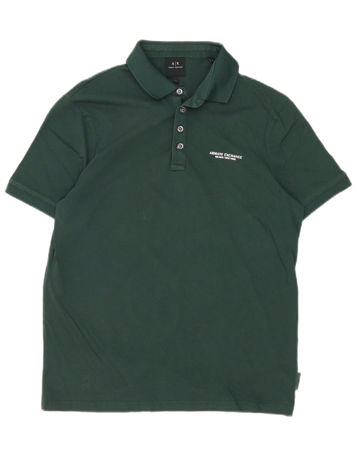 Armani Exchange Polo Hombre Pequeño Algodón Verde