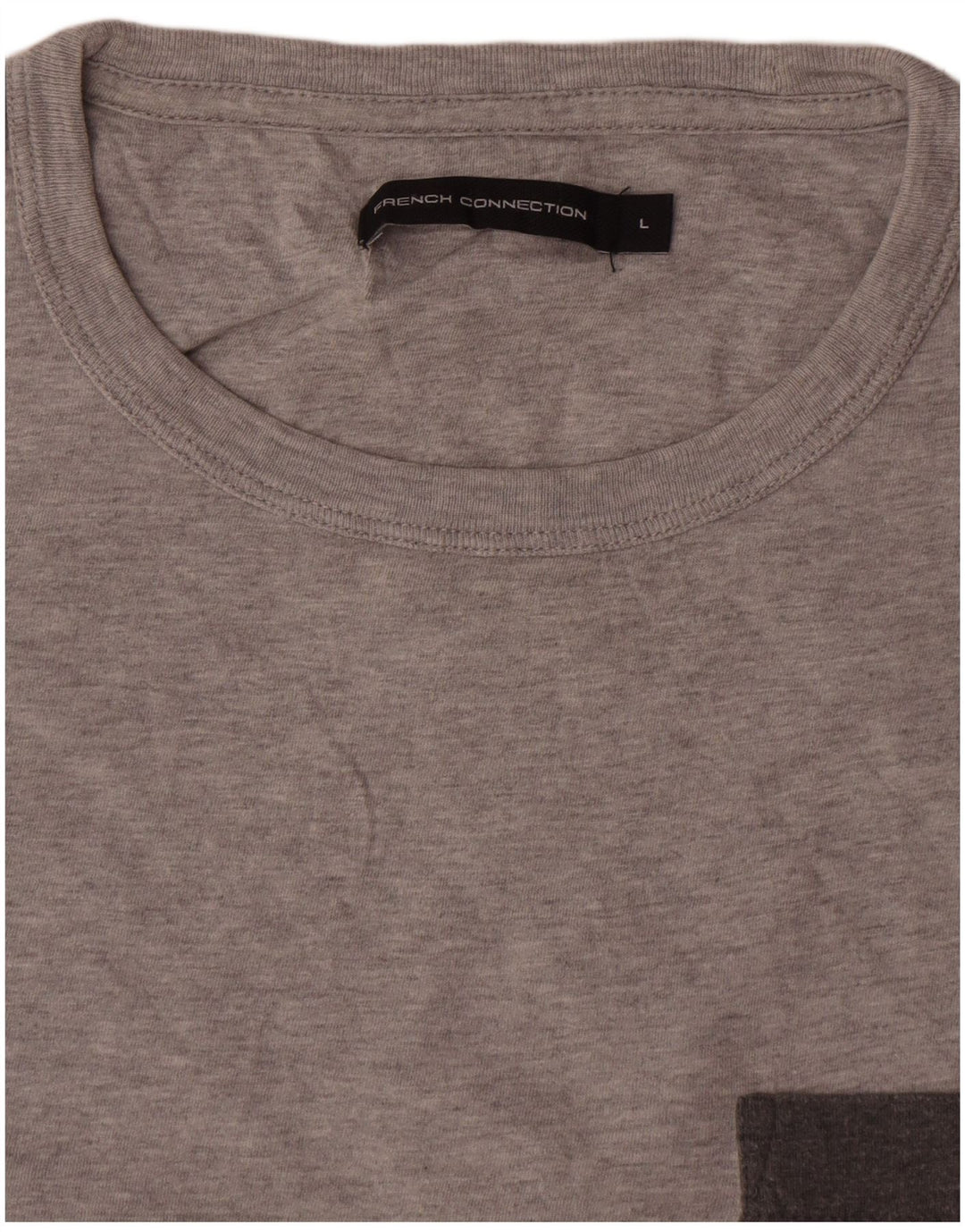 French Connection - Camiseta para hombre, talla grande, algodón gris