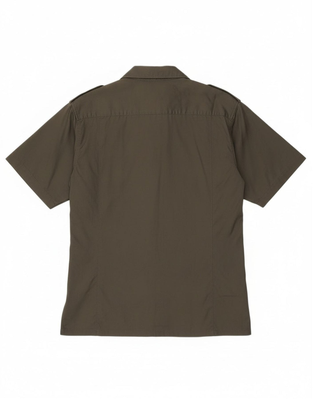 ESSE EMME Camisa militar de manga corta para hombre Algodón caqui medio