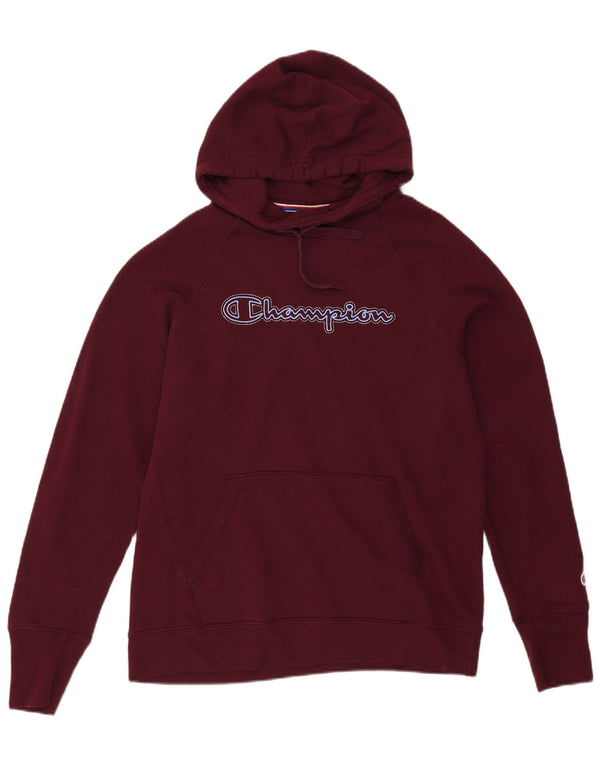 Champion Sudadera con capucha gráfica para mujer UK 14 Medium Borgoña