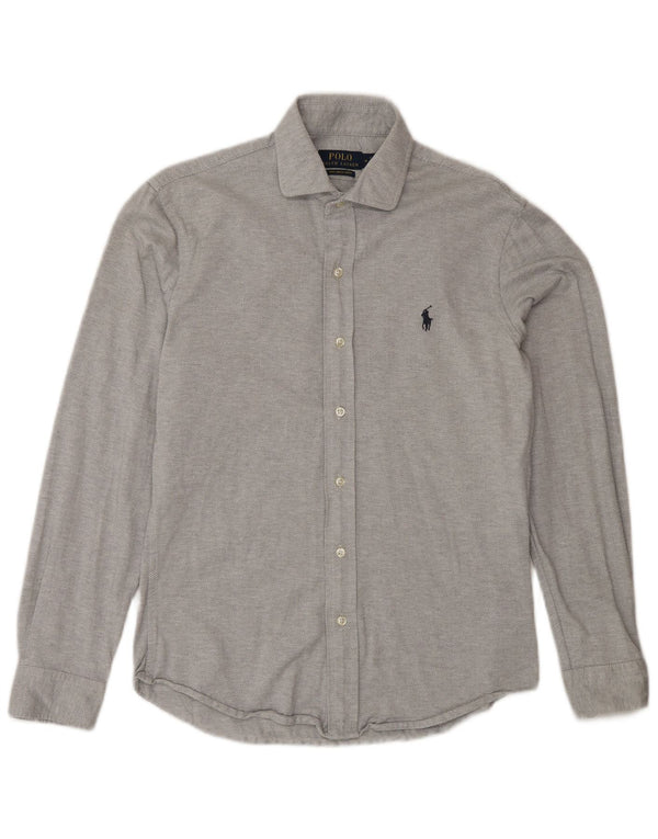 Polo Ralph Lauren Camisa de vestir para hombre Camisa de franela Espiga gris medio
