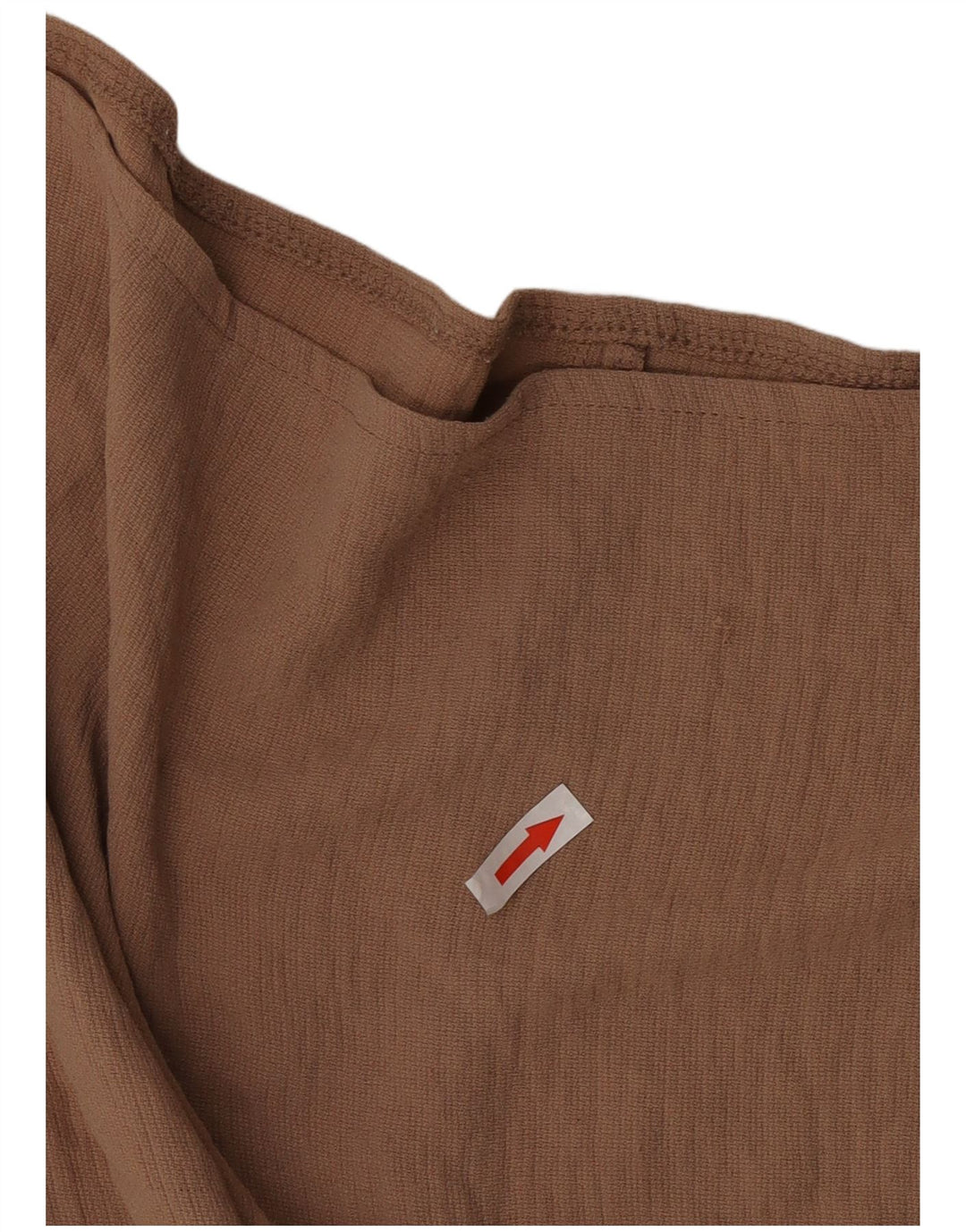 Zara Mujer Blusa Manga 1/2 Top UK 10 Small Marrón
