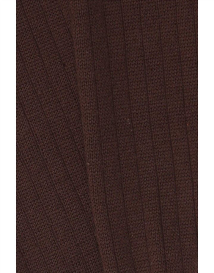 Chaqueta de cuero de punto vintage para mujer IT 44 Marrón medio