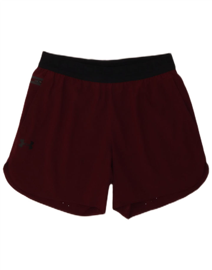 Under Armour Pantalón corto deportivo para hombre Poliéster con bloques de color burdeos grande