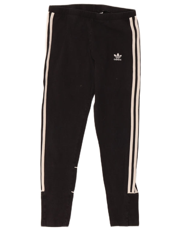 Adidas - Leggings cortos para mujer (talla 40), algodón negro mediano