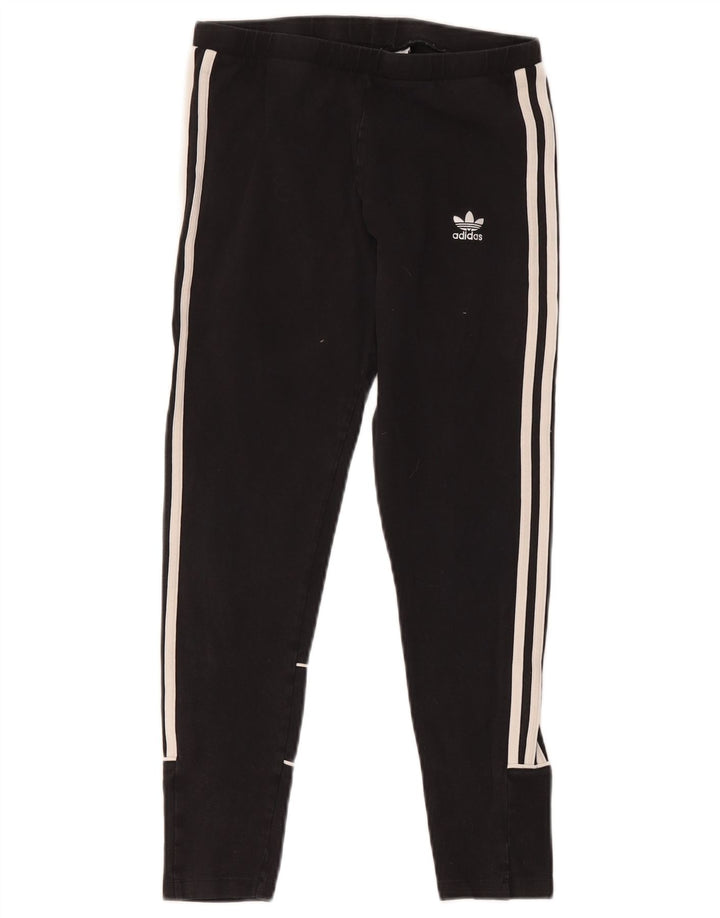 Adidas - Leggings cortos para mujer (talla 40), algodón negro mediano