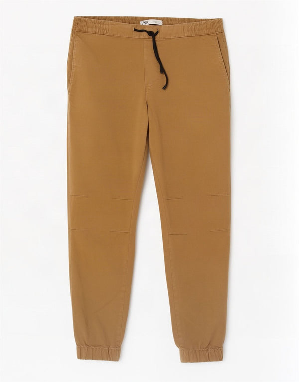Zara Mens Joggers Pantalones Cortos Grande W32 L26 Beige