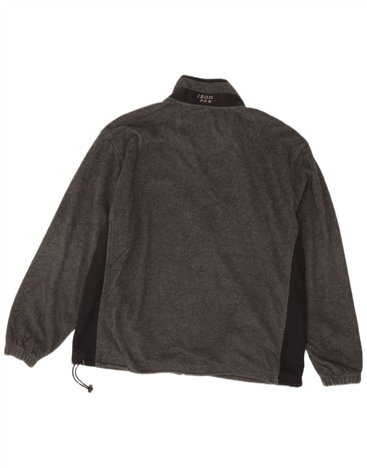 Chaqueta polar Izod para hombre UK 44 2XL Gris Colorblock Poliéster