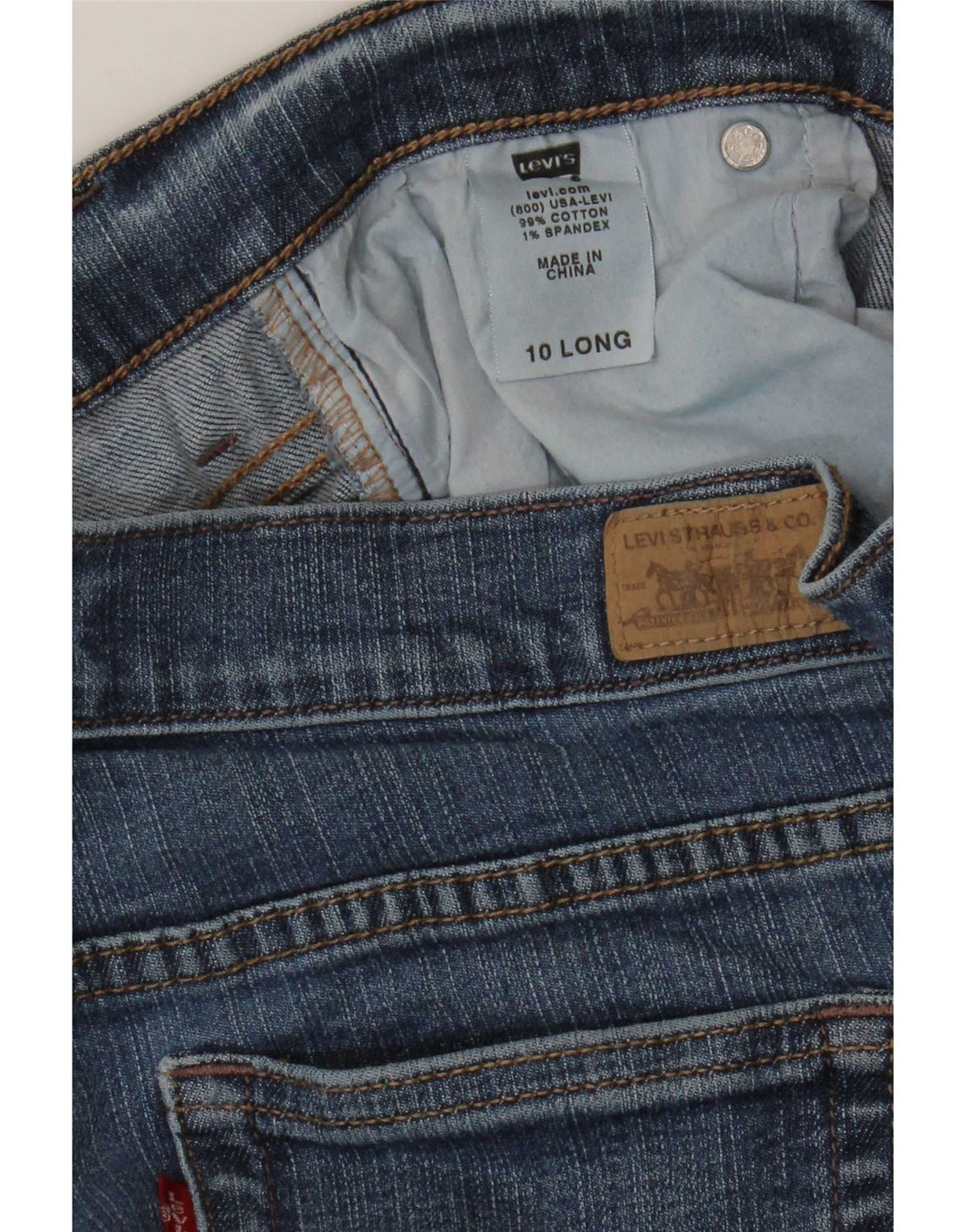 Levi's Jeans 515 Bootcut para mujer US 10 Large W30 L33 Algodón azul