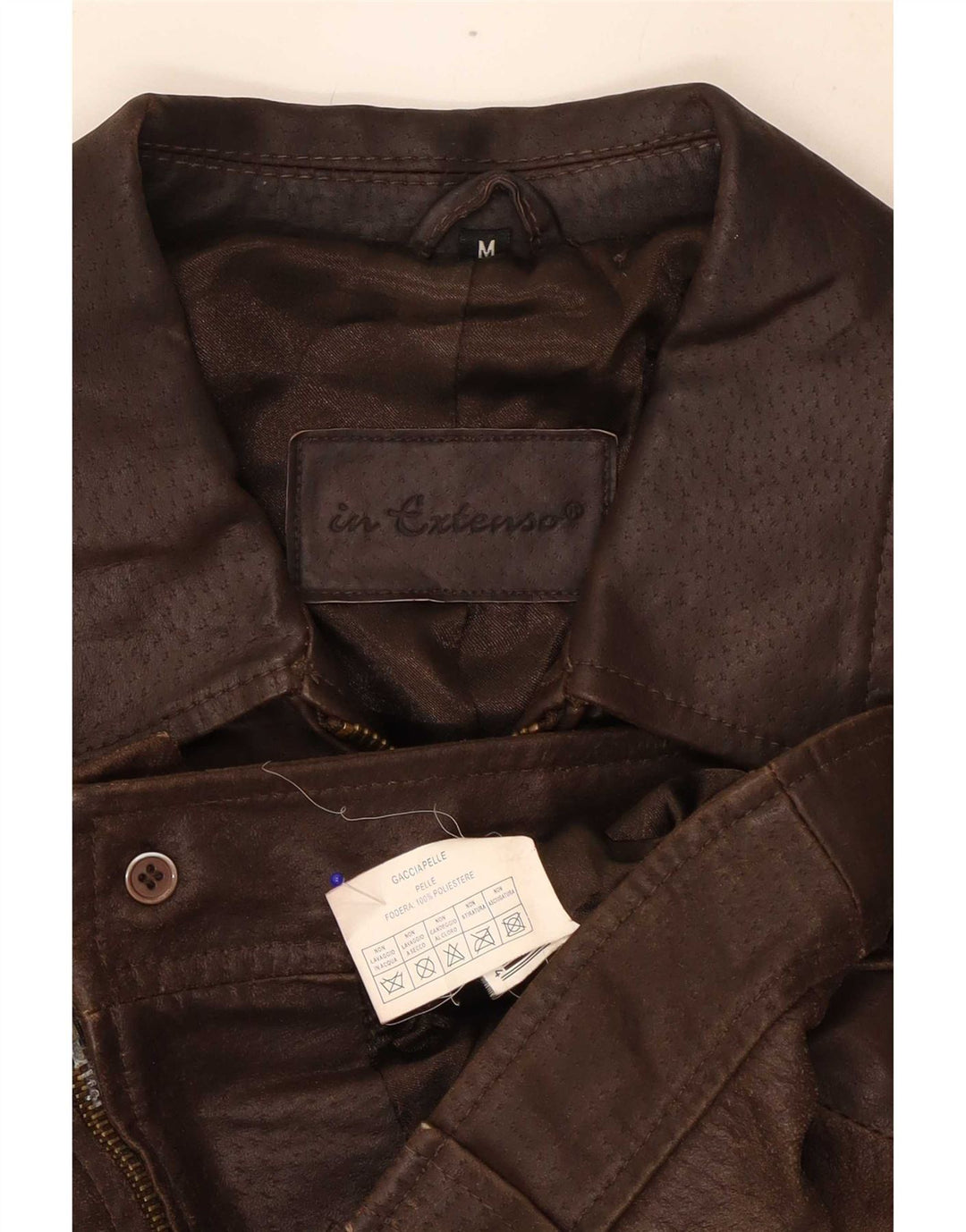In Extenso Chaqueta de cuero para mujer UK 44 Marrón medio