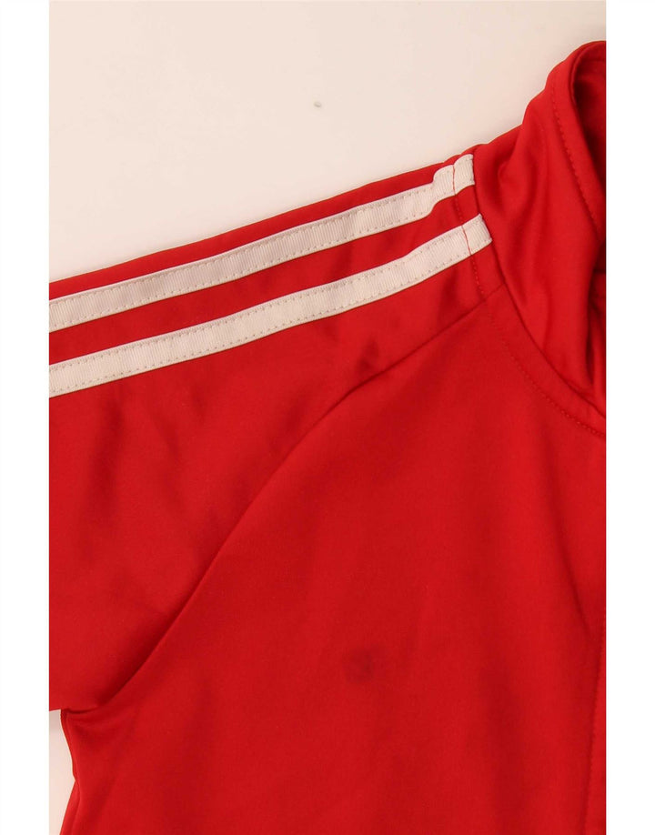 Adidas - Chaqueta de chándal para niño, 6-7 años, color rojo