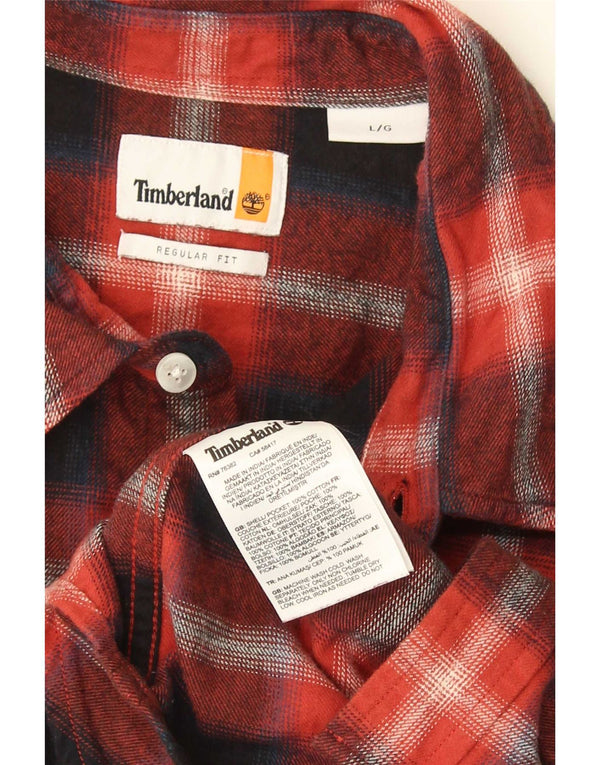 Timberland Camisa de franela de ajuste regular para hombre Algodón a cuadros azul marino grande