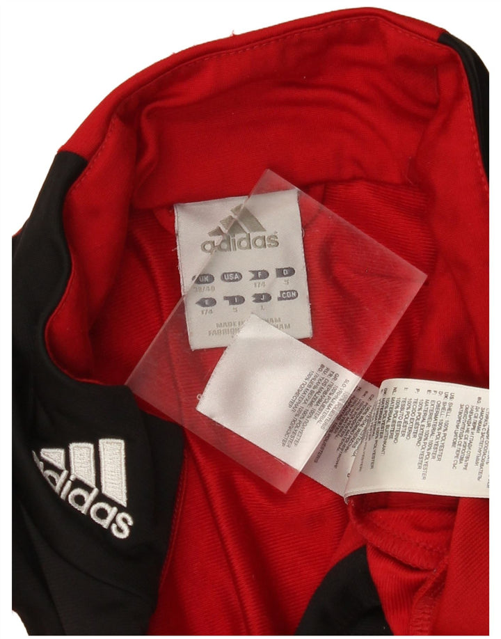 ADIDAS Chaqueta de chándal para hombre UK 38/40 Poliéster color block mediano rojo