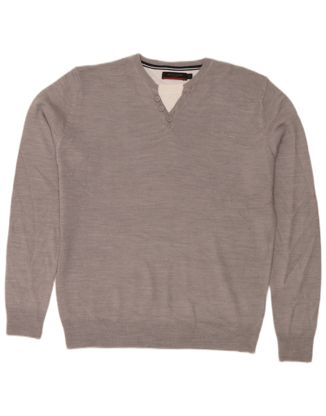 Pierre Cardin Suéter De Cuello Redondo Para Hombre Acrílico Gris Medio