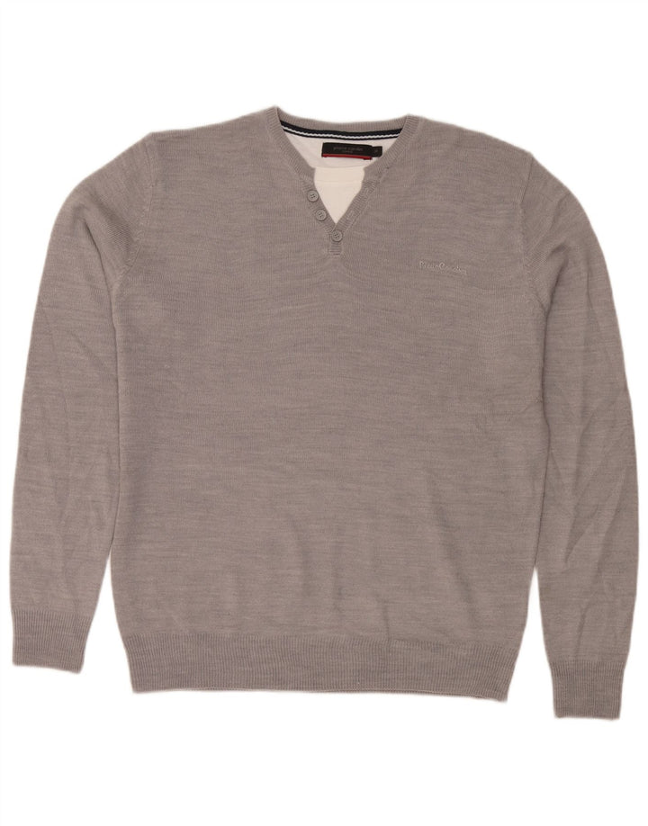 Pierre Cardin Suéter De Cuello Redondo Para Hombre Acrílico Gris Medio