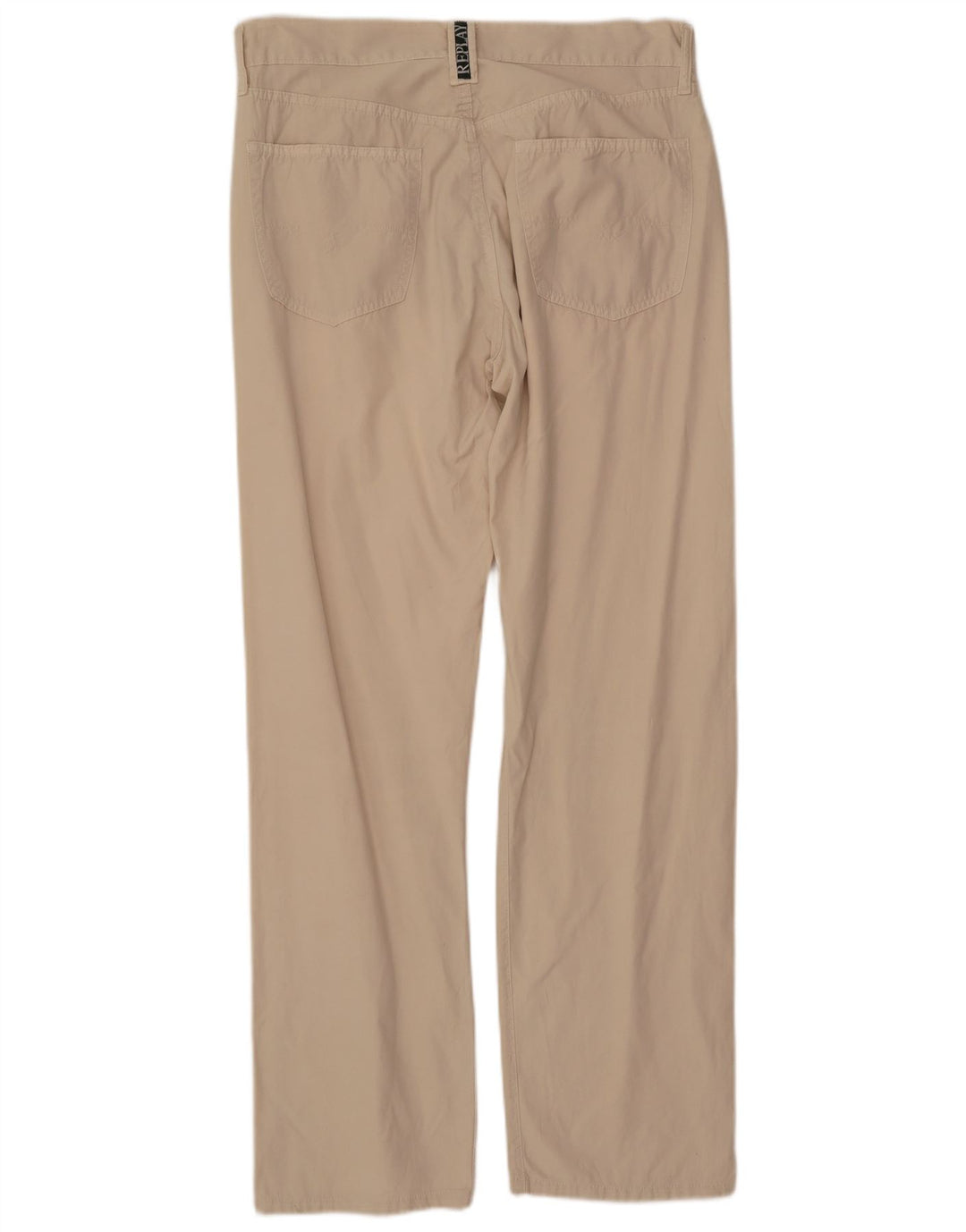 REPLAY Pantalón casual recto para hombre W36 L34 Algodón beige