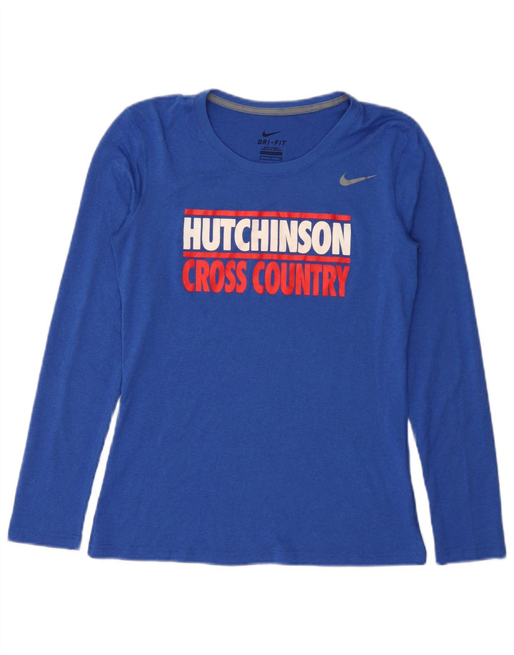 Nike Hutchinson Graphic Top Manga Larga UK 10 Pequeño Poliéster Azul