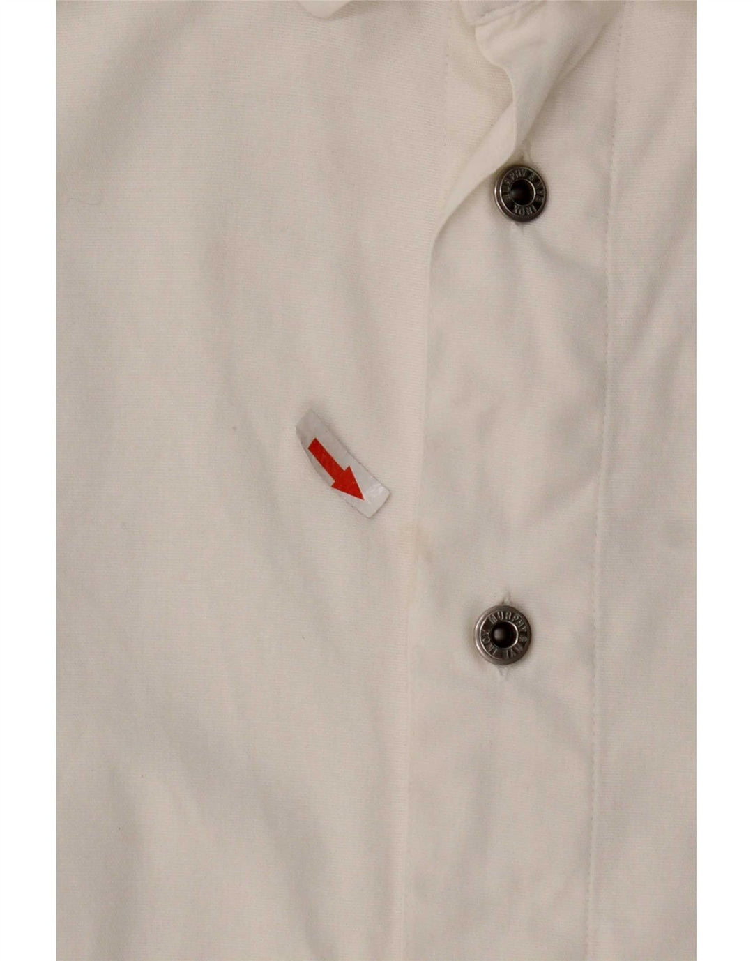 Murphy & Nye Camisa de manga corta para hombre grande de algodón blanco