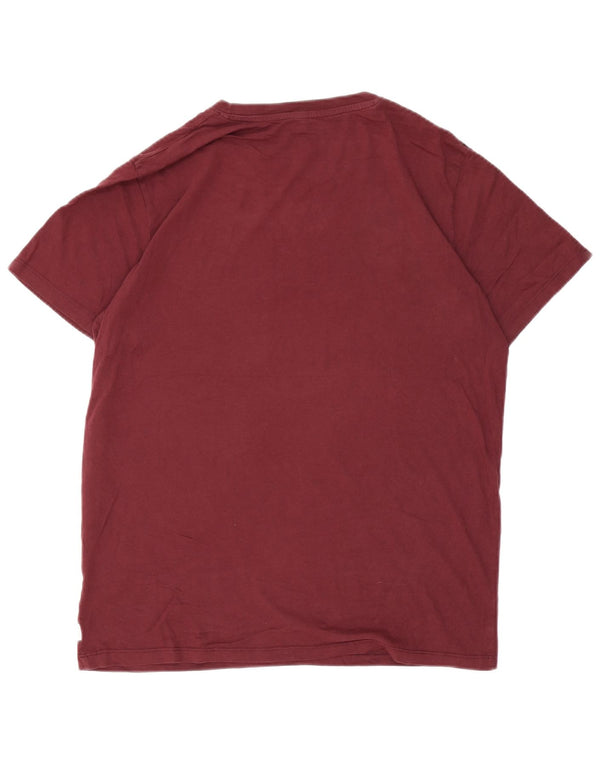 Jack & Jones Hombre Camiseta Top Large Borgoña Algodón