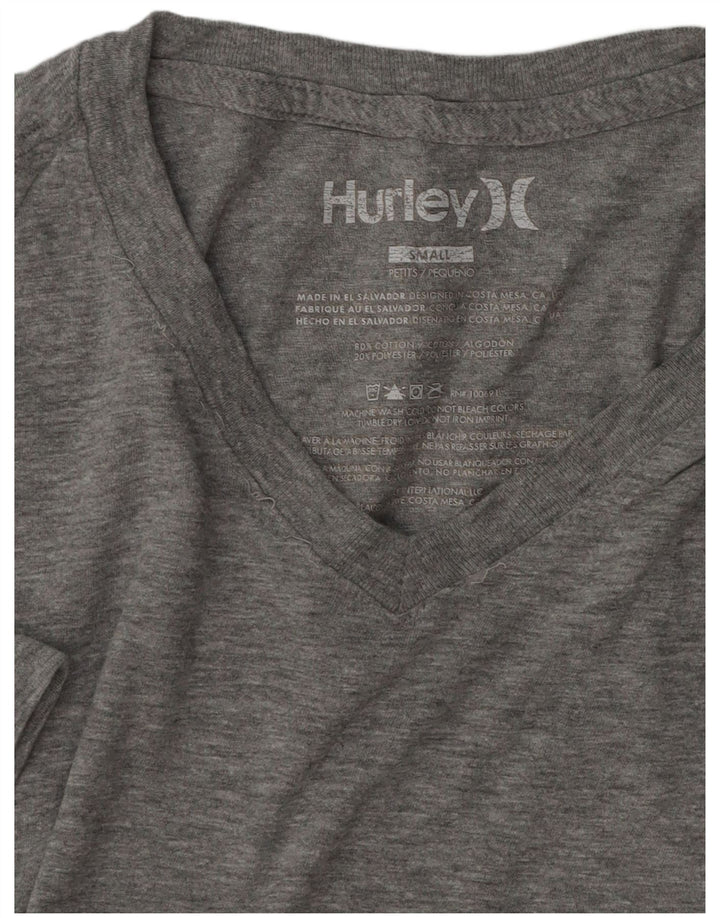 Hurley - Camiseta para hombre, talla pequeña, algodón moteado gris