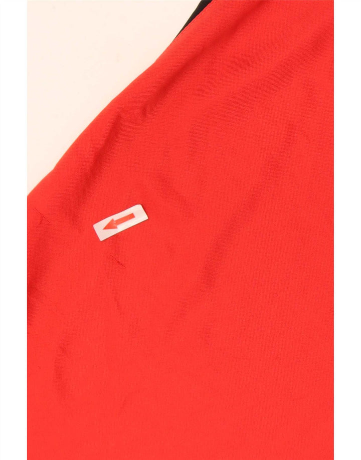 Polo Nike Dri Fit Para Hombre Poliéster Color Block Rojo Medio