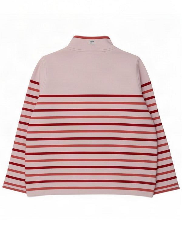 Crew Clothing Sudadera con cuello y botones para mujer Jersey UK 46 Grande Rosa Rayas