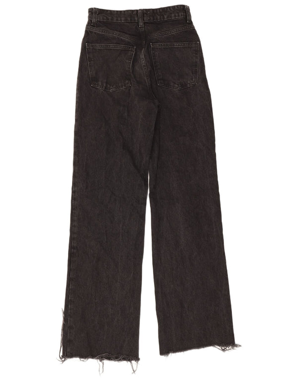Zara Jeans De Pierna Ancha Para Mujer EU 36 XS W26 L33 Algodón Negro