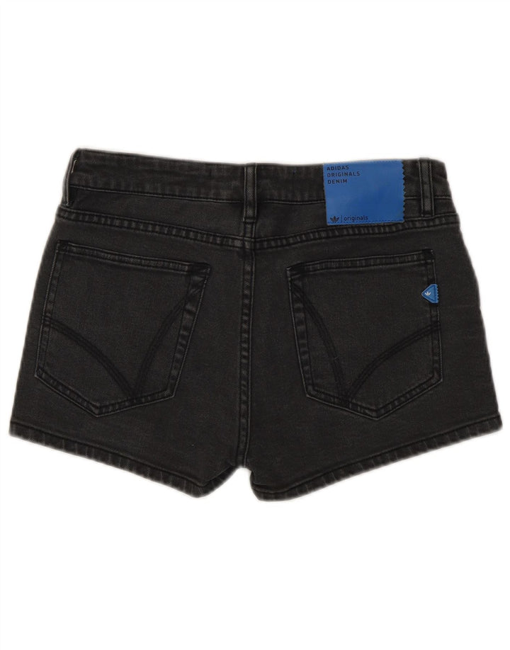 ADIDAS Pantalones cortos de mezclilla para mujer W26 Pequeño algodón gris